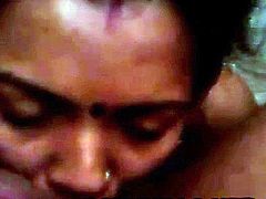 Indian College Teacher prepare her Student's cock by her BJ