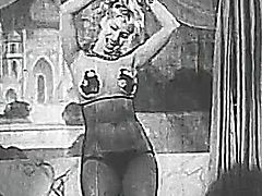 Sexy Blonde Babe Dancing Striptease