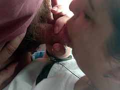 Friends wife slurping up my cum