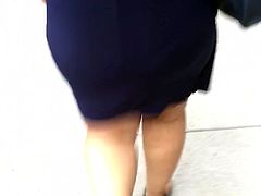 Bbw big booty redbone chick in tight dress 2