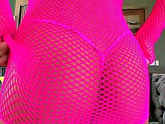 You remember Nicole Aniston, the gorgeous blonde with the perfect massive ass? Watch her in pink fishnet dress driving a guy crazy with her perfect shaved pussy as he eats her out.