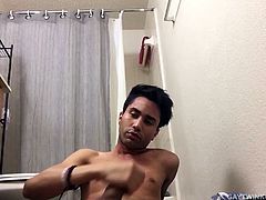 After a long break, we finally got another amateur video from monster dick Latin twin Lucas. This skinny and smooth boy is always popular, mostly because hes cute and hung like a horse. This latest show has him stripping naked in the bathroom and working that beast stiff. He is all over the place, standing and sitting, before finally kicking back on the floor to deliver his load. Stroking with determination, the young man eventually takes himself over the edge and his cum starts pumping.