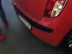 Very slutty blonde sucking at a gas station - pinguino69