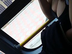 rica tetona downblouse in the bus