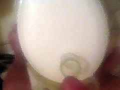 Cumming into a glasss