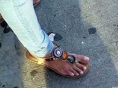 Candid indian girl feet need pedi 3