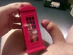 WANK AND CUM RED TELEPHONE BOX