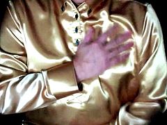 golden Satin Shiny Polohemd