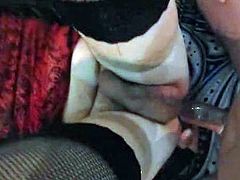 Transvestite slut used by man