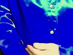 Blue Shiny Satin Shirt