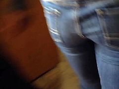 Hot spanish candid voyeur girl Claudia in tight jeans