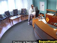 European amateur babe doggystyled by doctor
