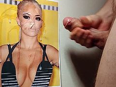 Rita Ora Cum Tribute - Big fucking facial!