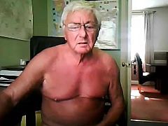 grandpa cum on webcam