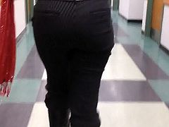 Big ass candid voyeur teacher in tight pants