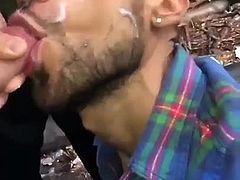 Cum face in park