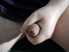 Stroking My Uncut Cock Until I Cum