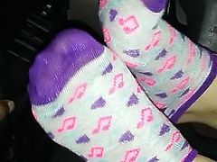 nylon ankle socks!! tease!