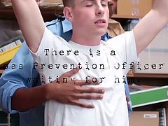 YoungPerps - Twink shoplifter boy barebacked by security guard for stealing
