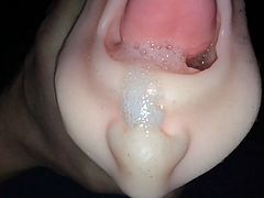 Sloppy fleshlight fuck and cum