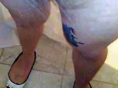 wetting net fans wife's panties and flats