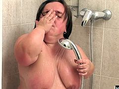 If youre into the whole midget, dwarf, little person fetish, this is a must see scene and Gidget is one of the most famous porn midgets in the industry. She uses that shower head right on her clit to work out an orgasm that has her body shuddering with pleasure.