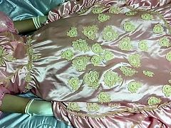 pink satin dress masturbation