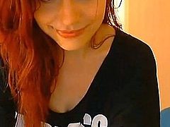 Cute Readhead Teen Striptease On Webcam