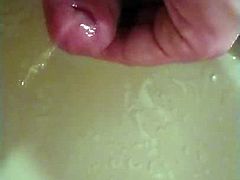 Pumped penis on piss