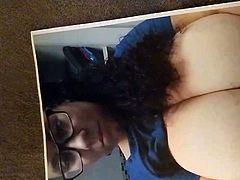 Cum tribute to huge tits