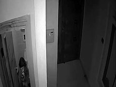 Unsecured Security Camera- Sexy girl in toilet