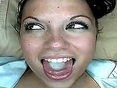 POV BJ, mouth cumshot and cum swallowing