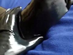 Rubber gimp in the bedroom