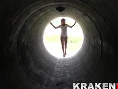 Hot submissive MILF in a outdoor video