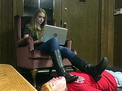 Princess Tayler - President's Day Footrest (human furniture)