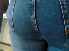 Touched big butt milfs in jeans