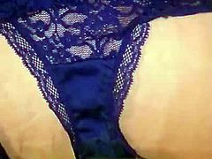 Blue French knickers cummed