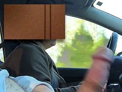 Jerking Cock next to Uber Driver (hidden cam)