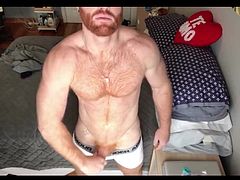 Ginger Hunk Seth Forena Bed Jerks his Cock Until He Cums