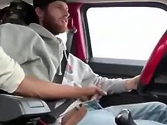 Hot Young Trucker Gets Handjob