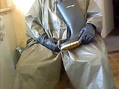 Another rubber poncho wank.