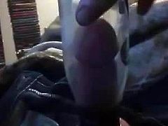 Sissy Jamie Wanks With Dick In Glass Bottle CBT