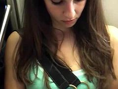 Sexy teen on train spy