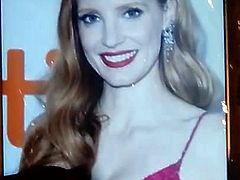 My Red hot Ebony Cumtribute for Jessica Chastain