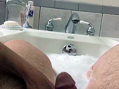 Wife handjob in bath