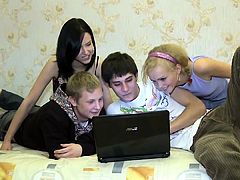 Browsing the Internet for some fun stuff these teen couples