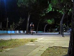 walking on the street
