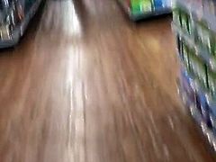 Walmart African employee bending over