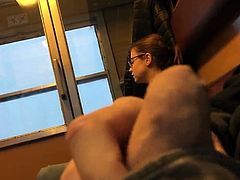 Hungarian public masturbate on train