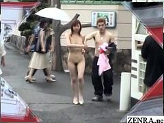 JAV star with zero shame strips naked all around Tokyo and does the darndest things in this extreme public nudity encounter with English subtitles